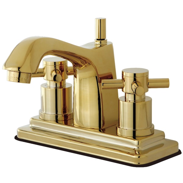 KS8642DX 4" Centerset Bathroom Faucet, Polished Brass